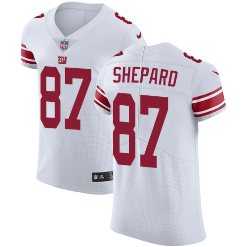 Nike Giants #87 Sterling Shepard White Men's Stitched NFL Vapor Untouchable Elite Jersey